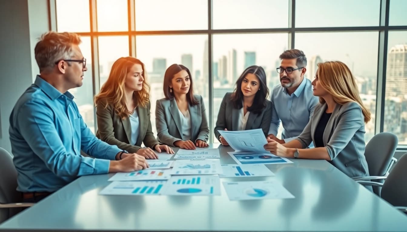 Discussing grants and pre-post award compliance in a modern office setting.
