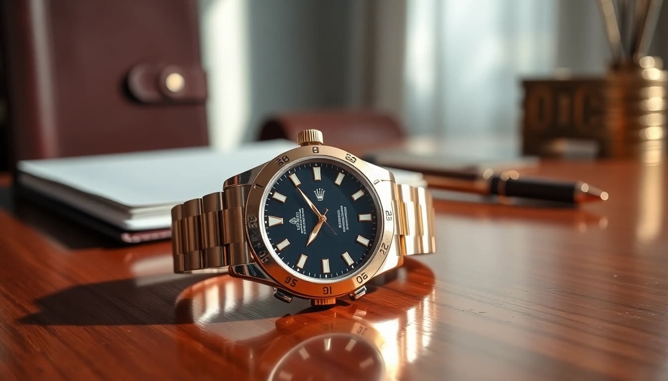 Examine this exquisite rolex replica watch showcasing luxury and fine craftsmanship.