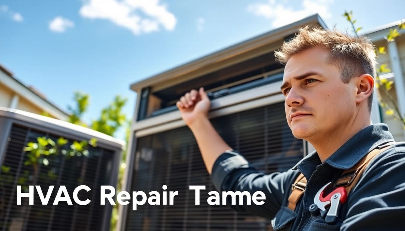 Expert performing HVAC Repair Tampa to ensure optimal air conditioning performance.