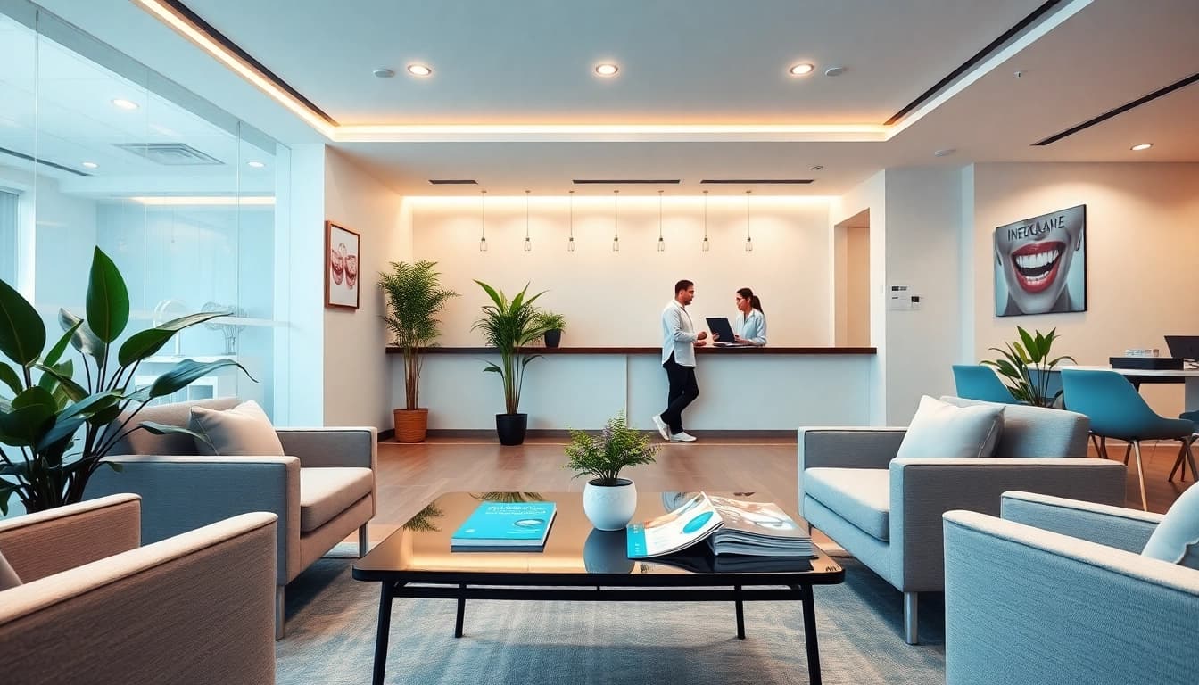 Welcoming dental clinic showcasing affordable invisalign treatment in damansara with friendly staff and a comfortable waiting area.
