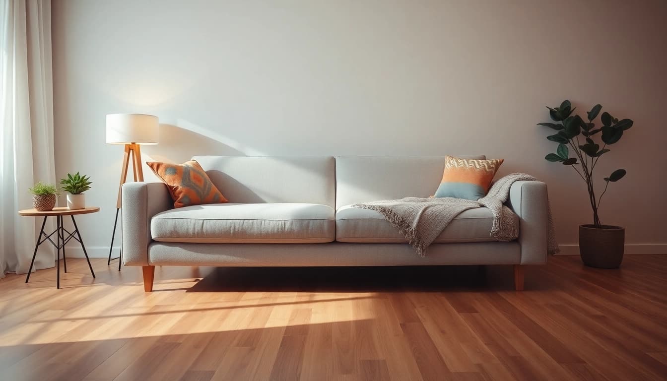 Stylish sofa beds uk in a cozy living room with modern design and warm ambiance.