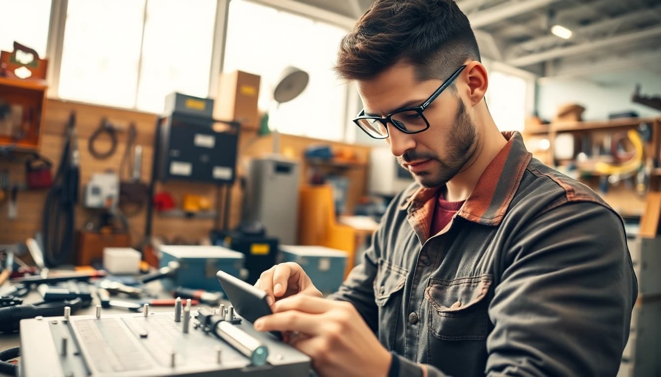 Hands-on training at electrician trade school colorado with skilled technician demonstrating circuit work.