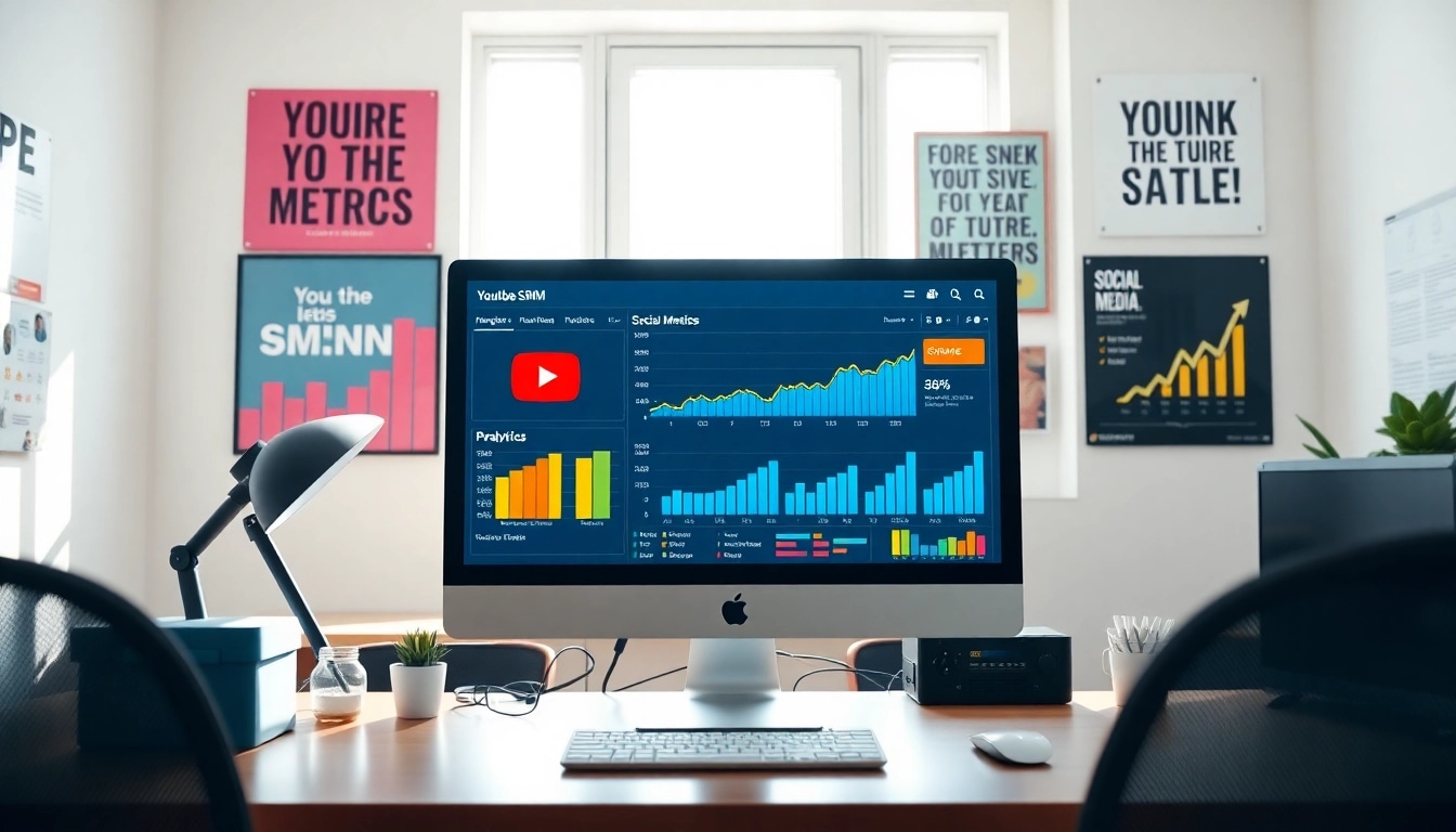 Enhance your strategy with a view of an effective youtube smm panel marketing workspace.
