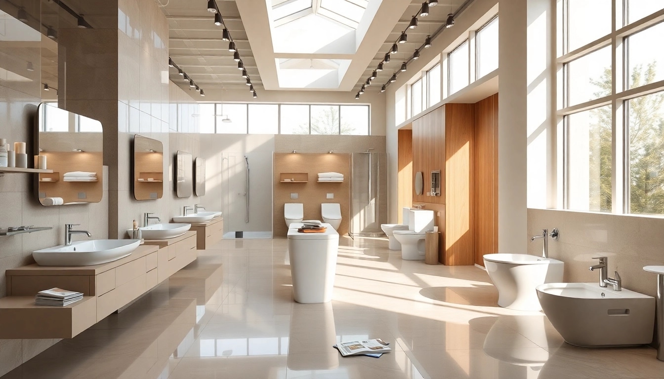 Sanitärprodukte von sonni sanitär GmbH in einem modernen Badezimmer-Showroom.