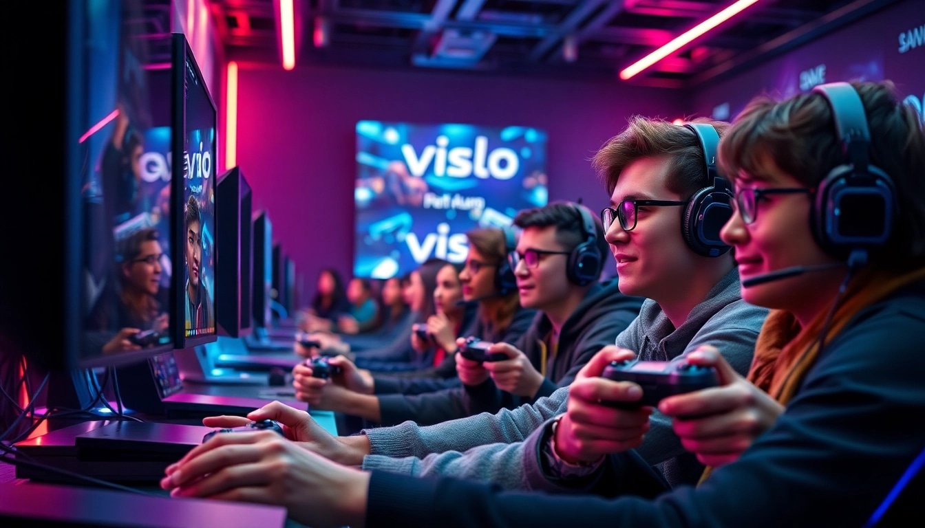 Play thrilling Vislio Game with engaged players celebrating a competitive moment.