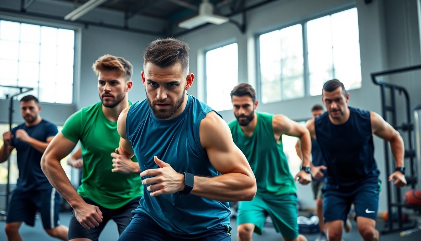 Personen bei intensiven Trainingseinheiten in phantom athletics Kleidung.