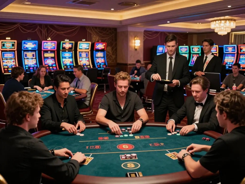 CàkhịaTV showcases thrilling casino gameplay with vibrant atmosphere and engaged players.