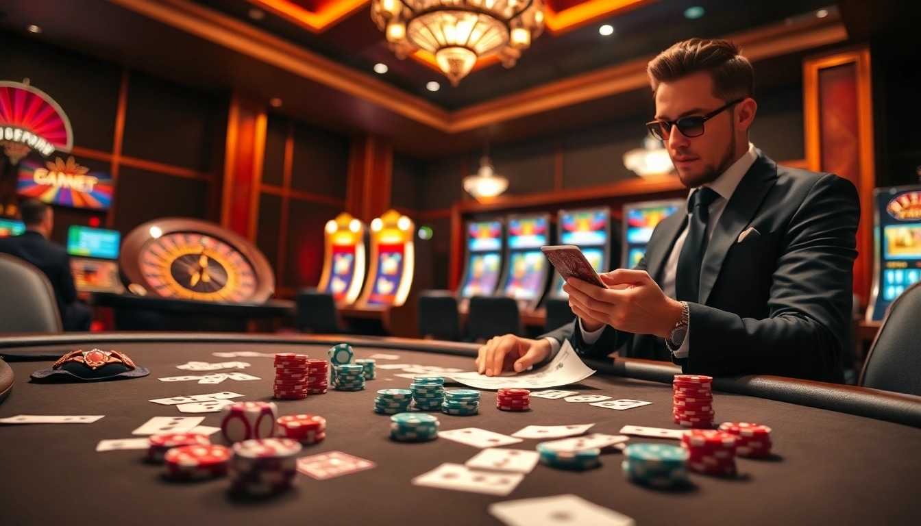 Rasakan kegembiraan Datukwin di meja poker mewah dengan elemen kasino berwarna-warni yang hidup.