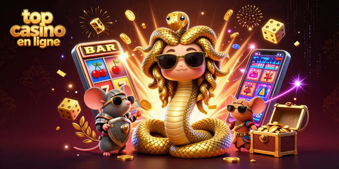 Vivez l'excitation au meilleur casino en ligne avec Méduse et une souris guerrière au milieu d'éléments de jeu dynamiques.