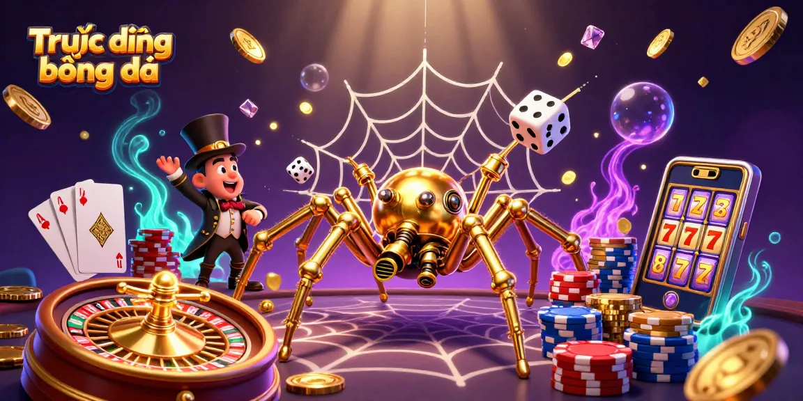 Engaging Trực tiếp bóng đá scene with steampunk spider and Victorian elements in dynamic casino setting.