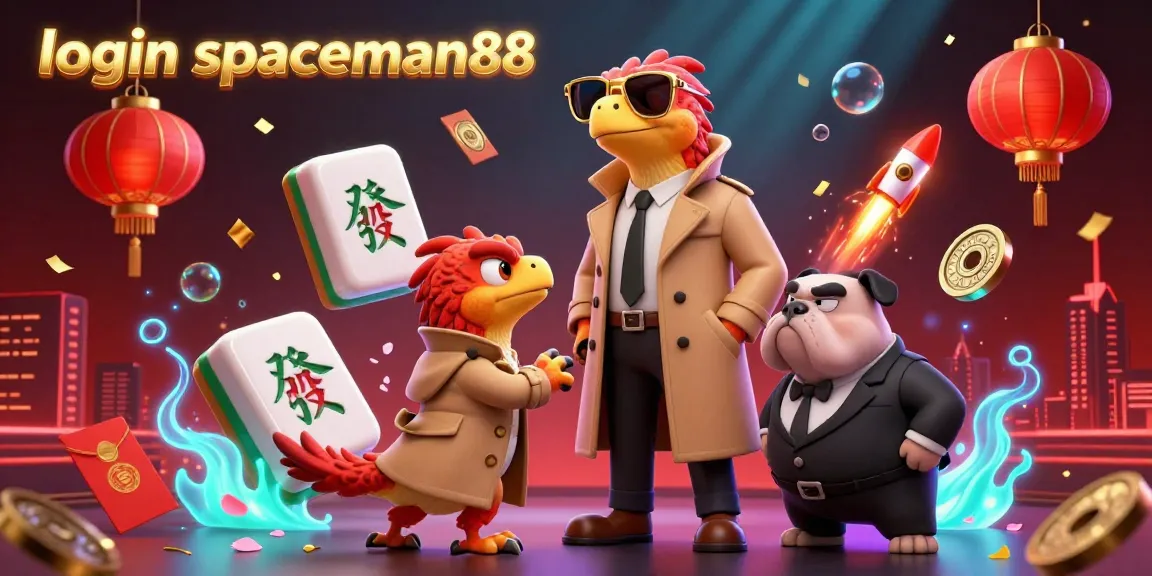 Experience login spaceman88 in this vibrant 3D scene with animated casino elements and holographic effects.