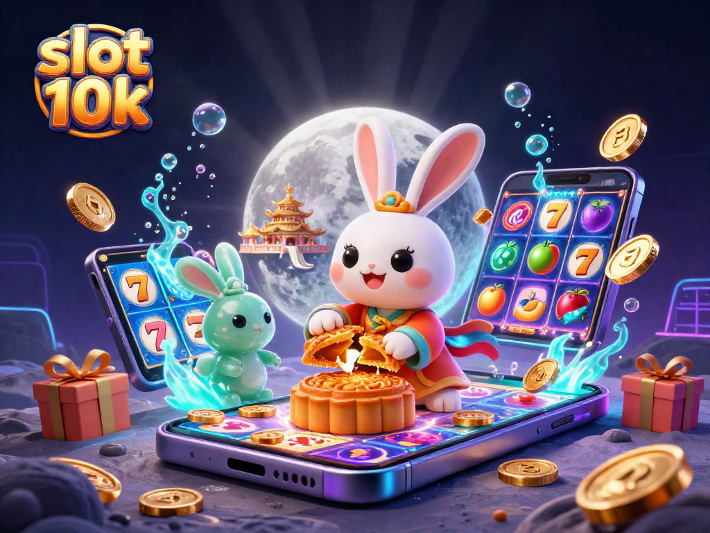 Play slot 10k with vibrant roulette and poker elements in a fantasy casino scene.
