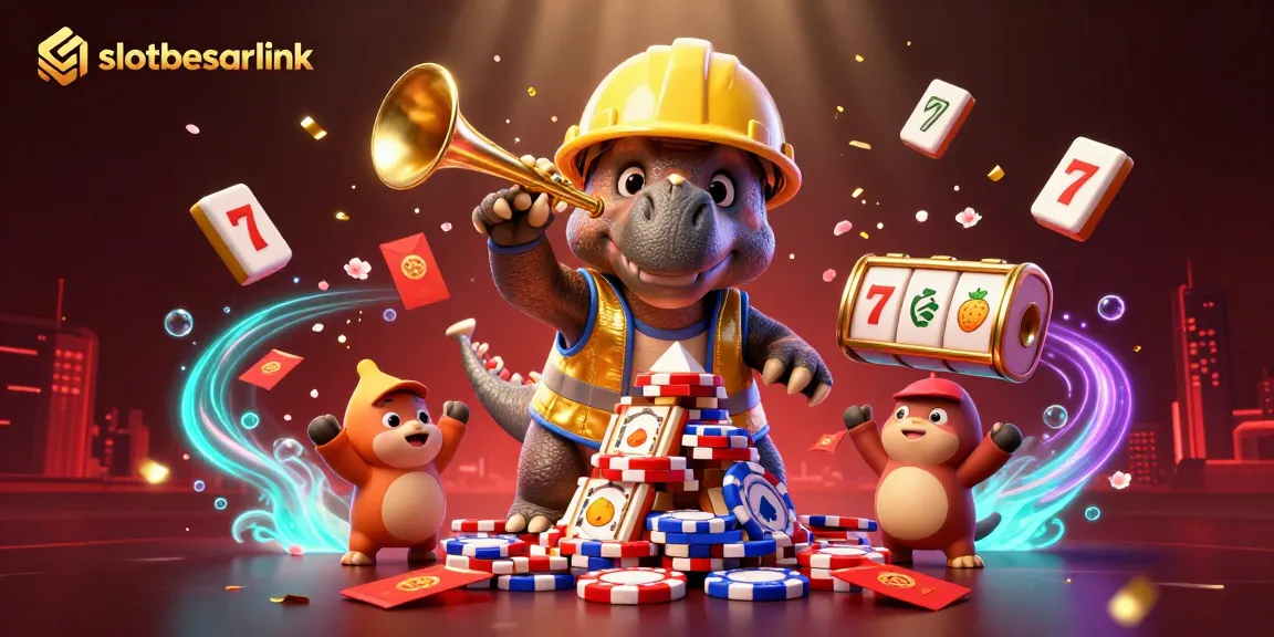 Engage with slotbesarlink through a vibrant illustration of thrilling casino moments.