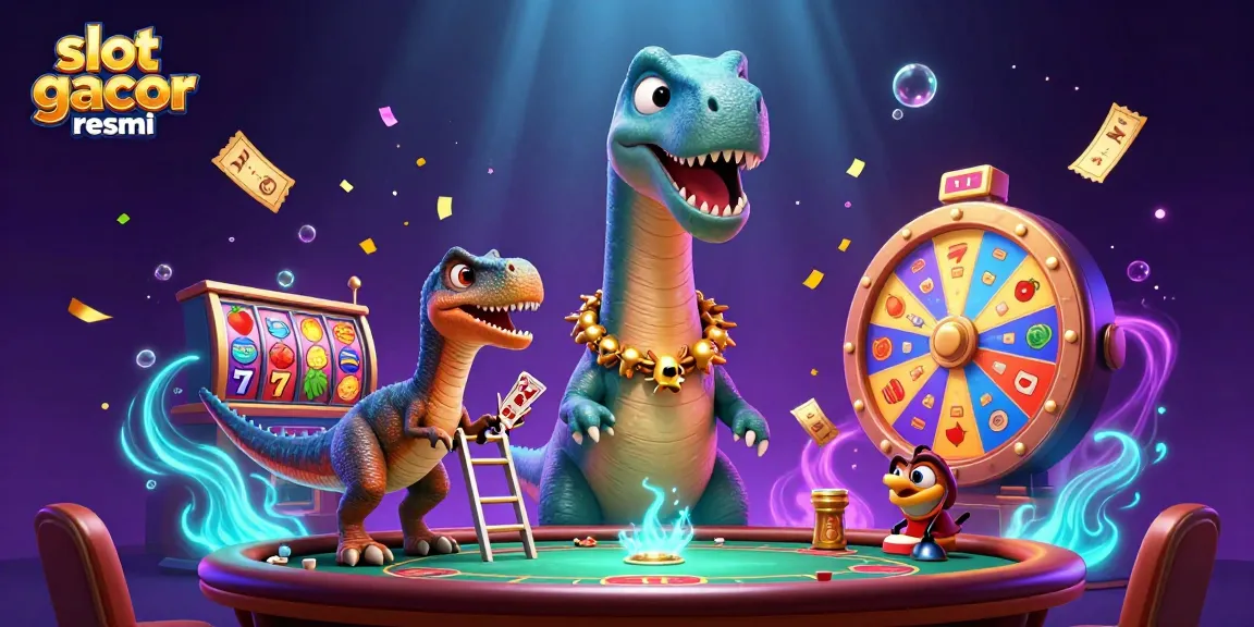 Experience thrilling gameplay with slot gacor resmi amidst vibrant casino elements.