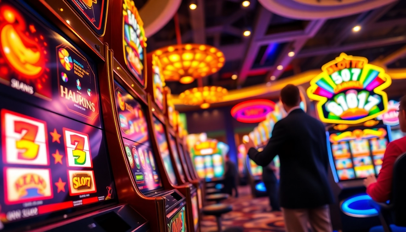 Permainan menarik Slot77 di mesin slot yang berkilau dan penuh warna.