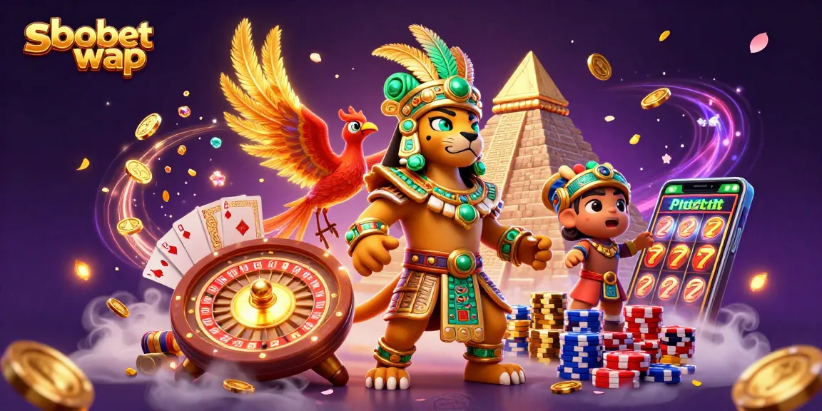 Experience sbobet wap mobile betting with this vivid casino illustration featuring a jaguar priest.