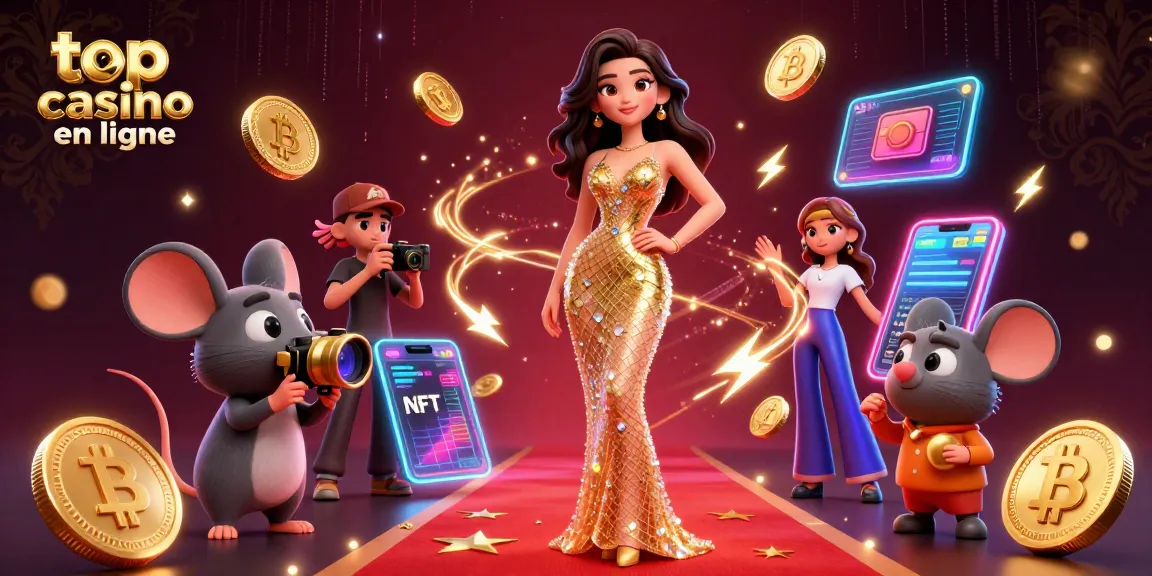 Interagissez avec les meilleurs casinos en ligne à travers des visuels captivants d'éléments de jeu et de personnages glamour.