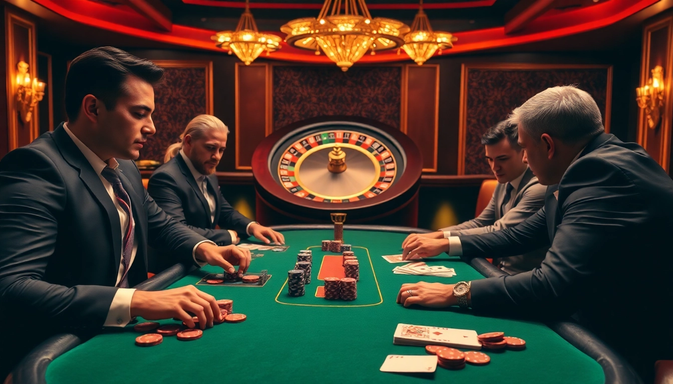 Engaged players at an upscale poker table showcasing the hidden wiki 2026 in an exciting casino setting.