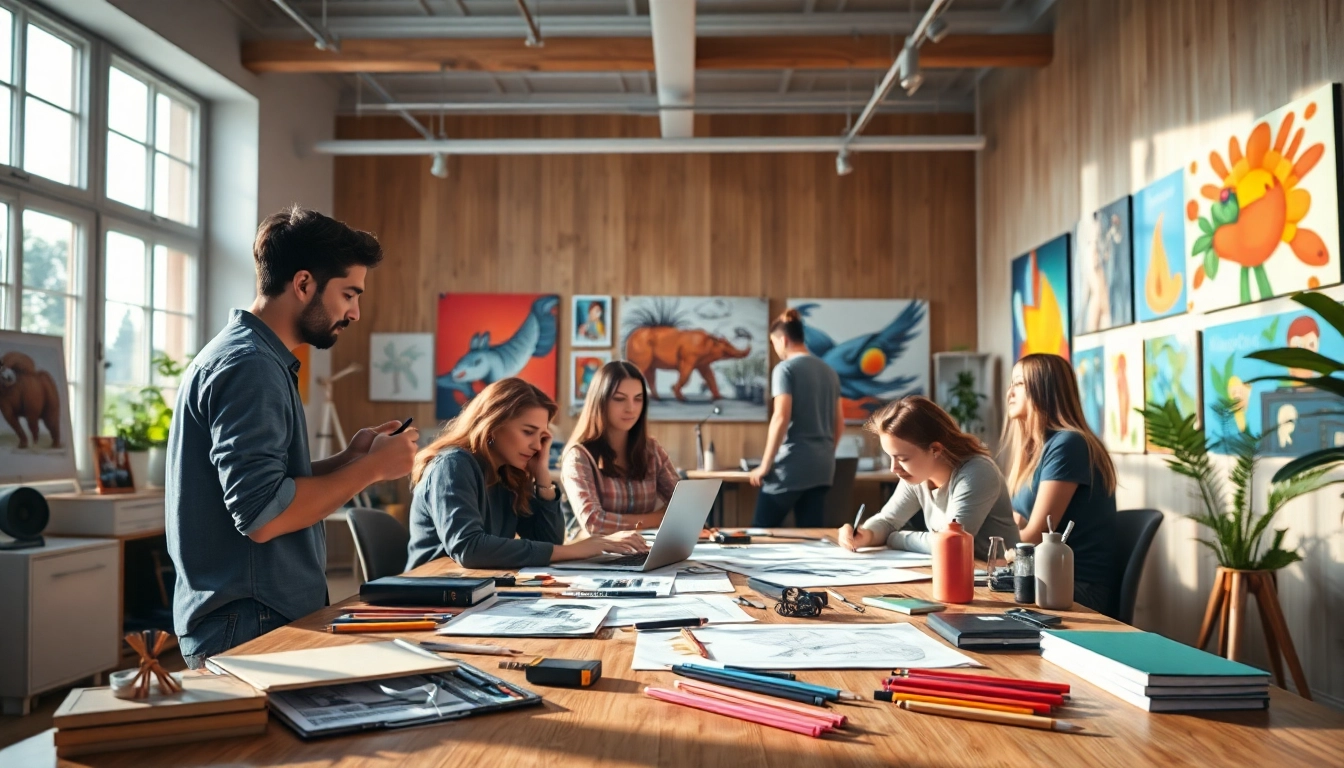 Animation Studio Berlin zeigt kreatives Team bei der Ideenfindung in inspirierender Umgebung.