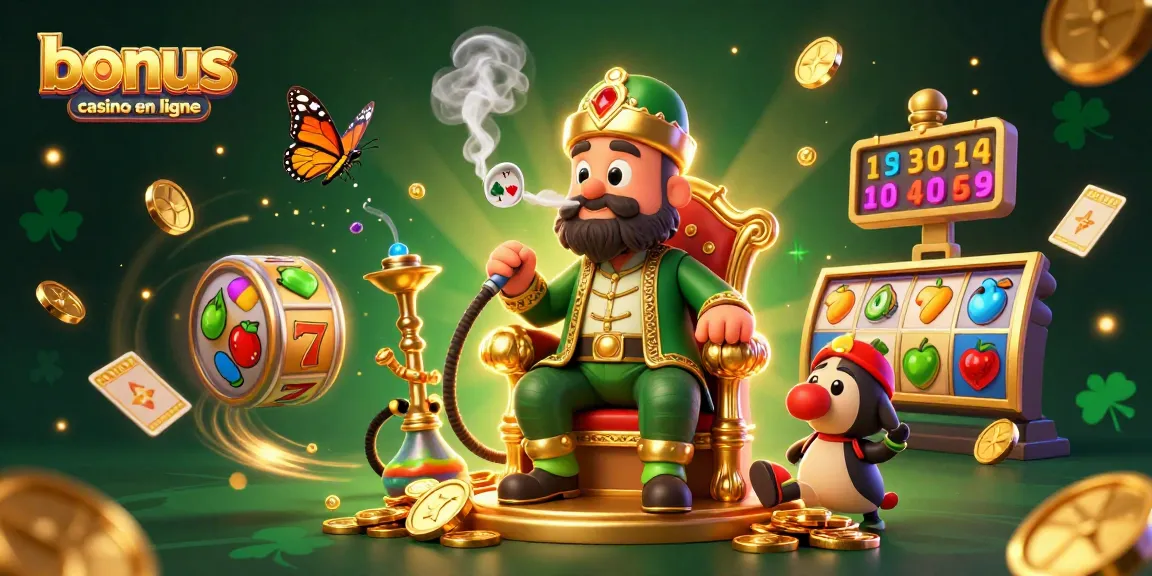 Profitez du bonus casino en ligne en explorant des jeux captivants dans une illustration de stratégie de jeux d'argent.