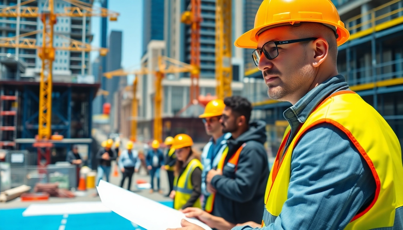 Strategic Manhattan Construction Manager coordinating team efforts on an active site.