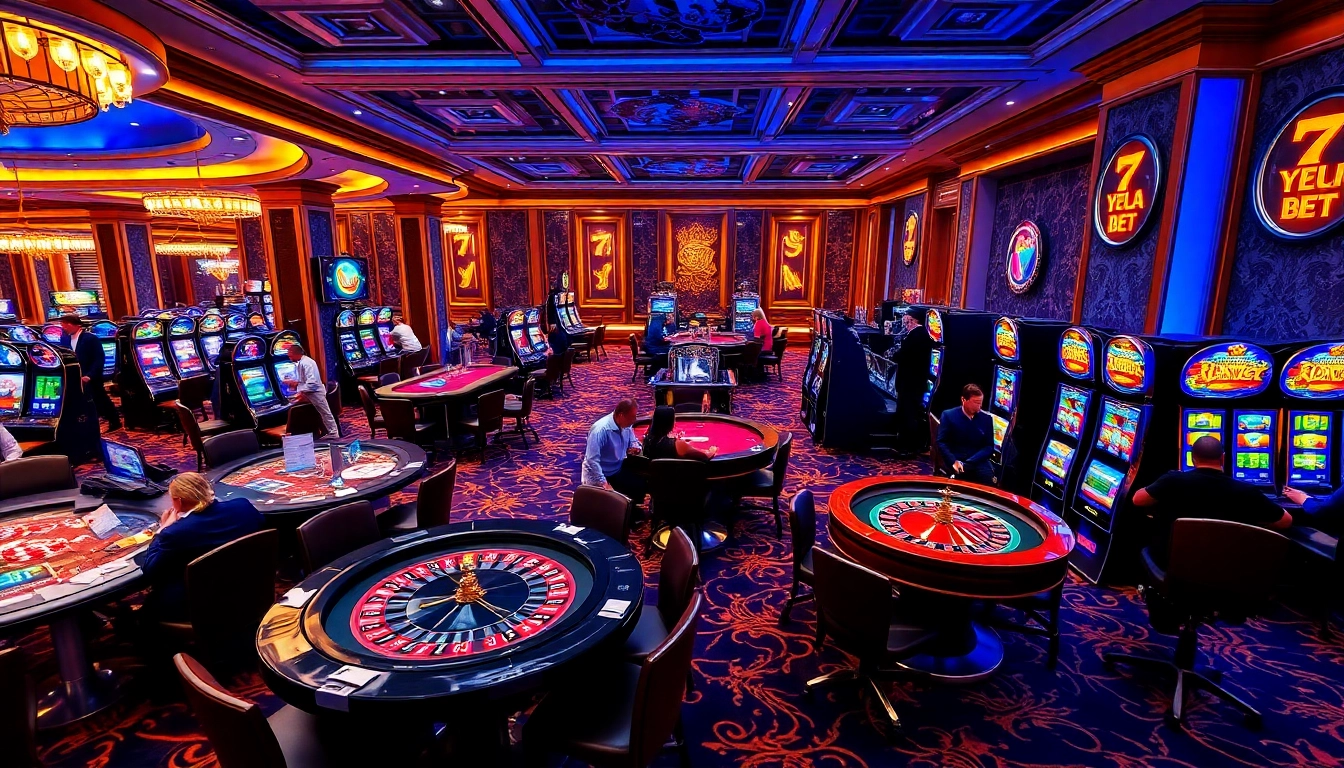 Experience thrilling betting action at 7upbet's luxurious casino gaming floor.