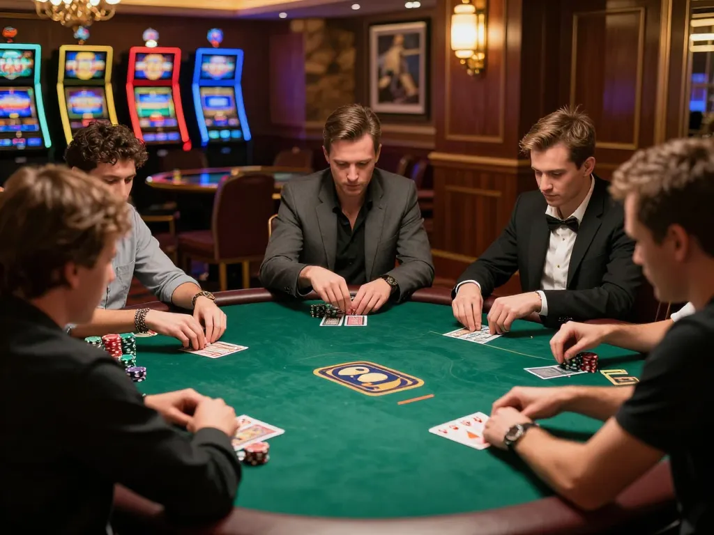 Players engage in a high-stakes poker game at SC888 casino, showcasing strategy and excitement.
