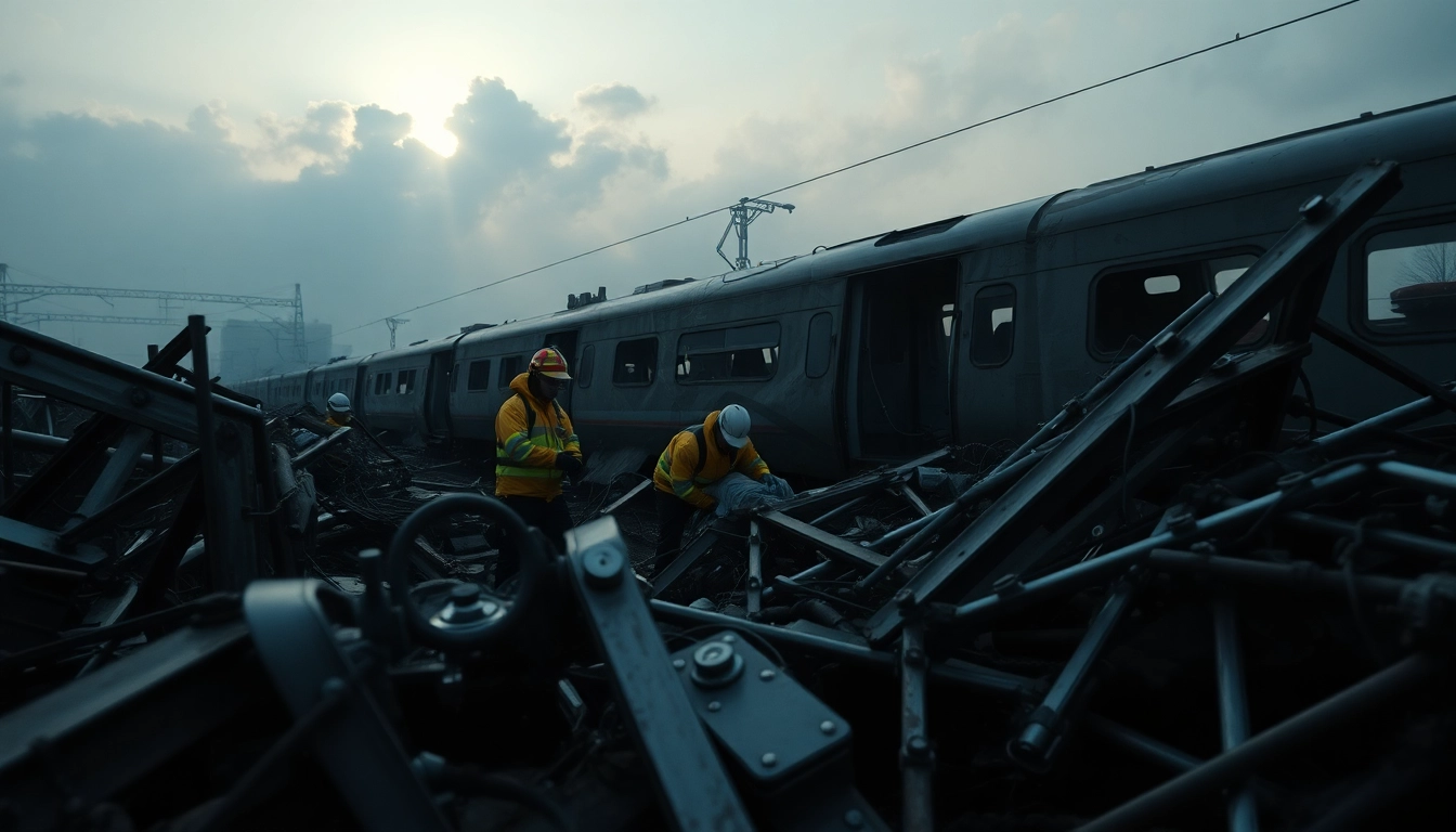 Emergency responders assist victims of the spain train crash in a dramatic scene of recovery.