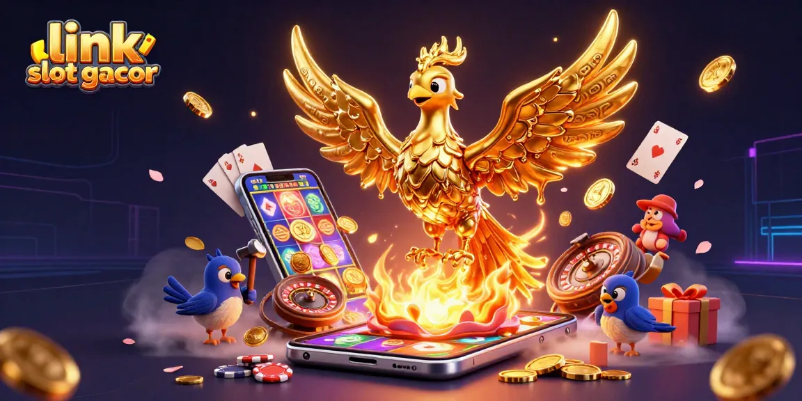 Experience the action at link slot gacor with a molten phoenix and vibrant gaming elements.