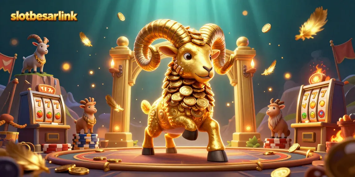Engage with slotbesarlink and win big in a vibrant casino-themed 3D illustration.