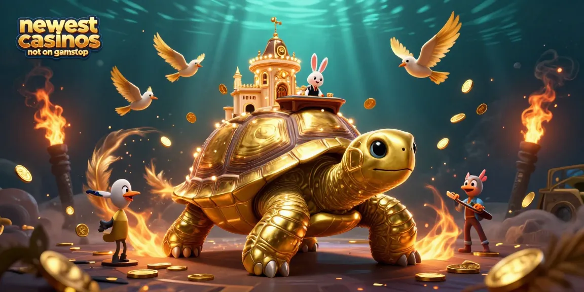 Experience the thrill at the newest casinos not on gamstop with a whimsical scene.