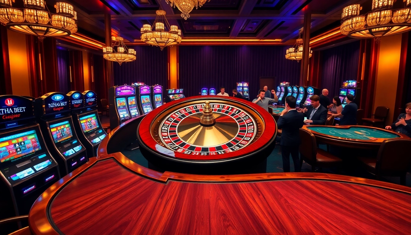 Experience luxury gaming at https://thabet.vegas/ with vibrant slot machines and elegant poker tables.