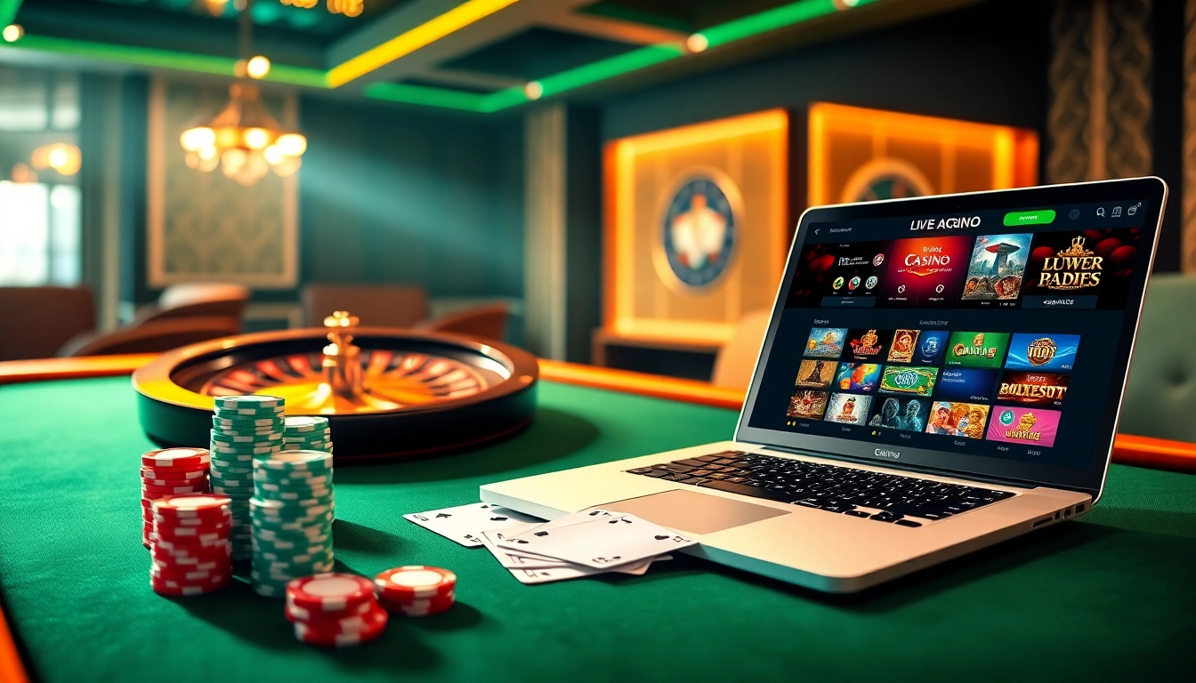 Vivez l'excitation au meilleur casino en ligne avec des tables de casino vibrantes, des jetons de poker et des interfaces de jeu en ligne.