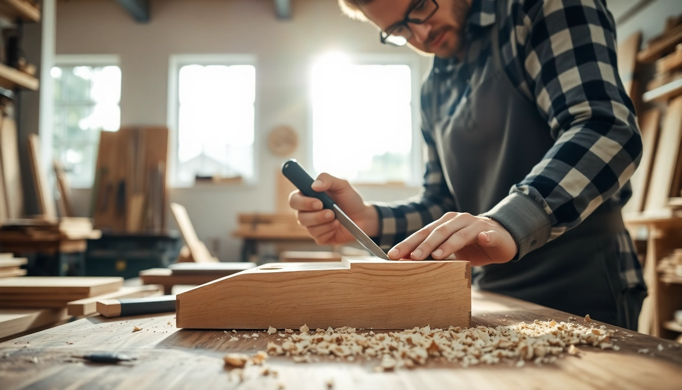 Carpentry Apprenticeship Near Me showcases a skilled carpenter at work in a well-equipped workshop.