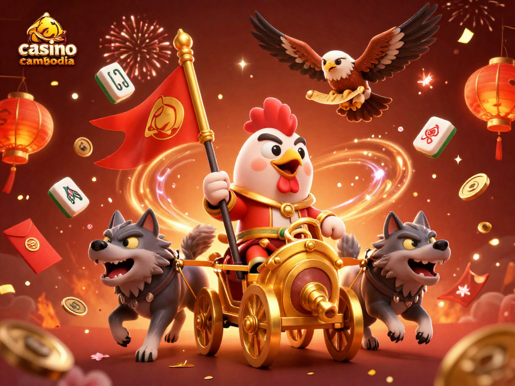 Experience exciting gameplay at casino cambodia with a vibrant 3D scene featuring festive elements.
