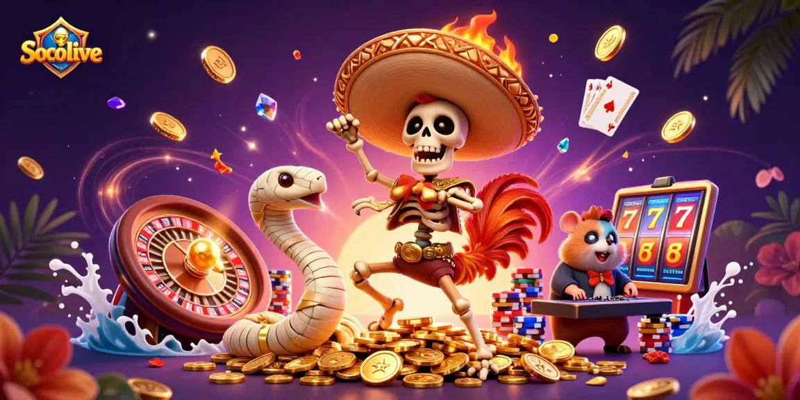 Socolive offers engaging live sports streaming with dynamic coin effects and vibrant graphics.