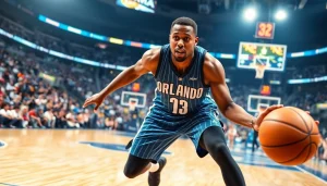 Anthony Black showcases impressive skills on the court for Orlando Black during a game.