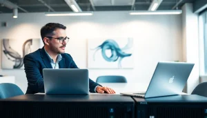 Engage with top virtualization Fredericksburg strategies with IT consultant in a modern office.