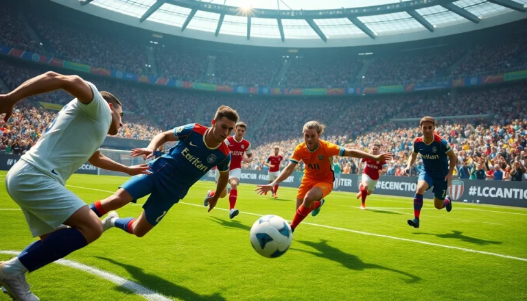 مباراة كورة لايف تبرز لاعبين في لحظة حماسية على أرض الملعب.