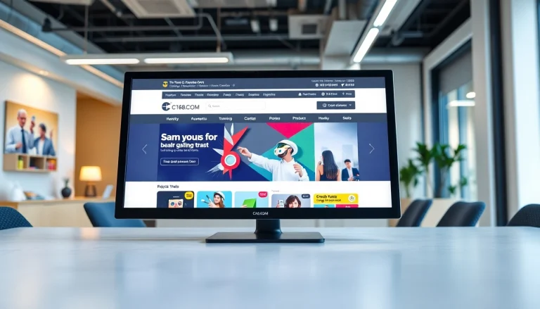 Engaging ecommerce interface for C168.COM featuring vibrant products and sleek design.