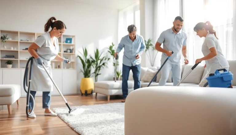 Cleaning Service professionals meticulously cleaning a modern home environment, showcasing cleanliness.