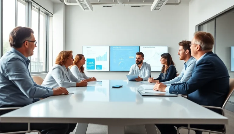 Engaging team discussion on Disaster Recovery Planning in a modern office environment.