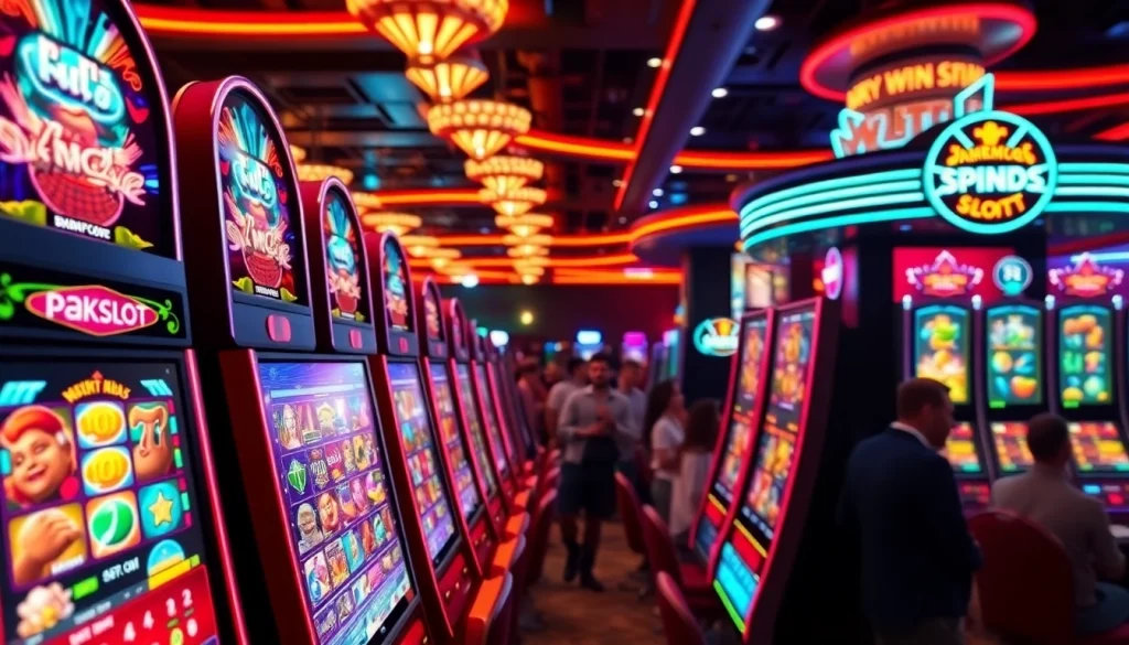 Menang dengan permainan pakde4d slot sambil menikmati suasana kasino yang ceria dan berwarna-warni.