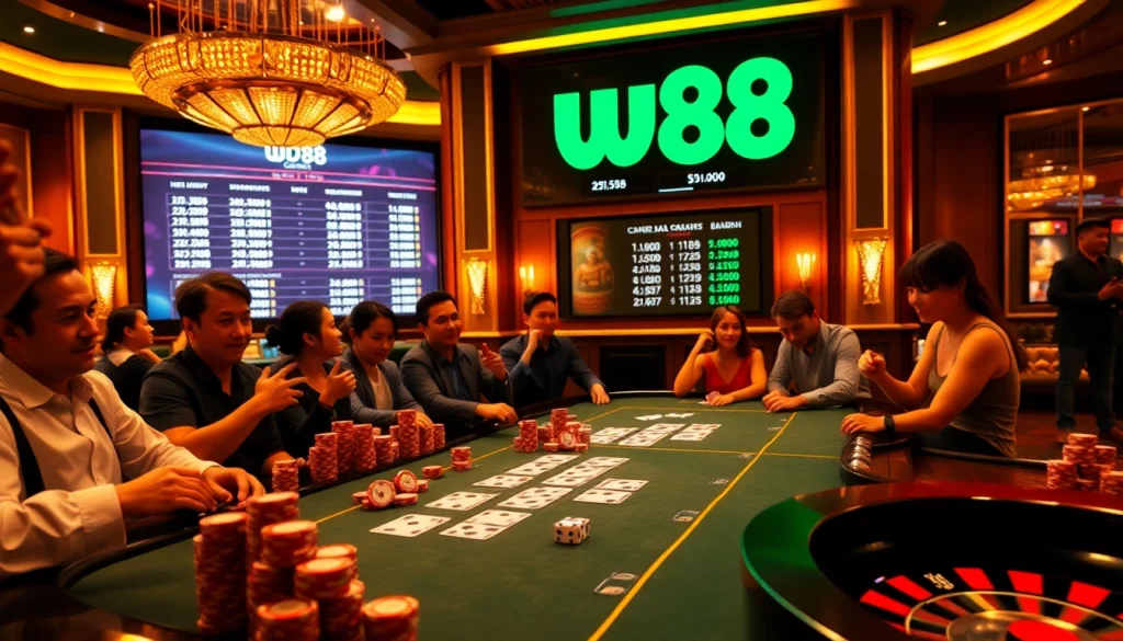 Trải nghiệm sự hứng khởi của w88 với các trò poker đầy kịch tính và bầu không khí casino sôi động.