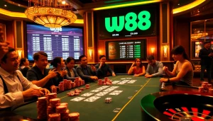 Trải nghiệm sự hứng khởi của w88 với các trò poker đầy kịch tính và bầu không khí casino sôi động.