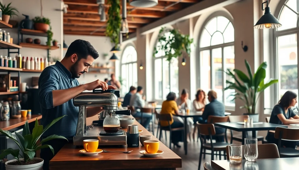 Cafés et ambiance accueillante dans un coffeeshop espagne, illustrant un cadre convivial.