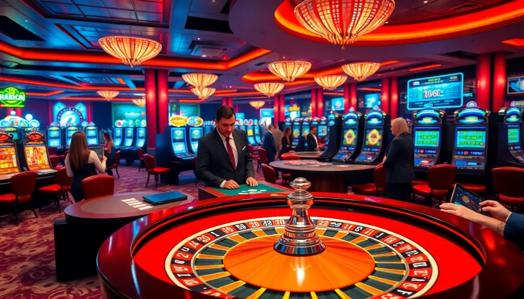 Join the excitement at vuabai9 with gamblers strategizing at a vibrant casino table.