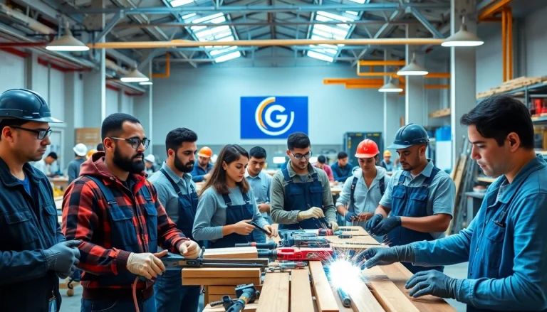 Training at construction trade schools in Texas, showcasing students engaged in practical skills.