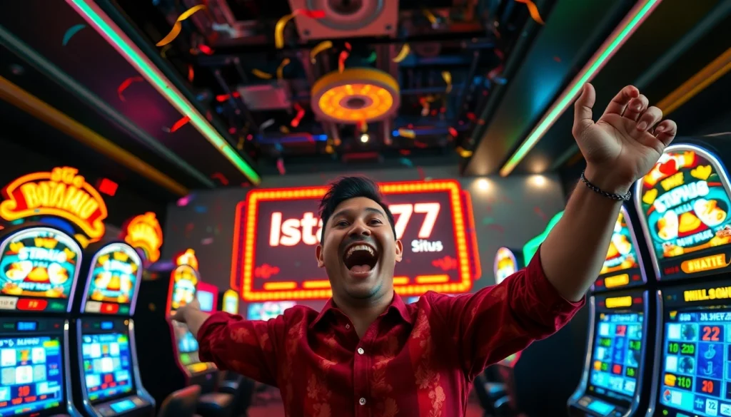 Menggembirakan pengalaman pemain di Istana777 Situs dengan suasana pesta dan kemenangan yang menyenangkan.