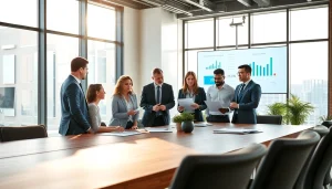 Engaging acquisition planning session showcasing diverse professionals collaborating in a modern workspace.